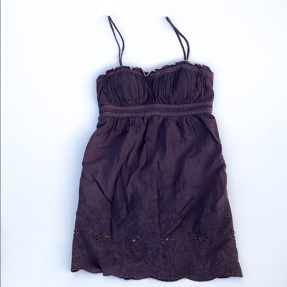 City Triangles Purple Linen Spaghetti Strap Dress - Picture 4 of 7